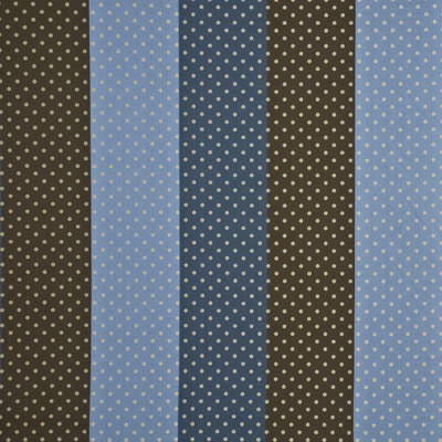 G P & J BAKER BF10010.3.0 MIRABEL STRIPE CHOC/BL Fabric - Eade's Wallpaper