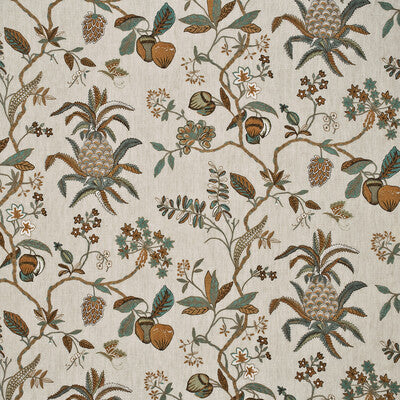 G P & J BAKER BF10347.1.0 EXOTIC PINEAPPLE LINEN SAGE/DOVE Fabric - Eade's Wallpaper