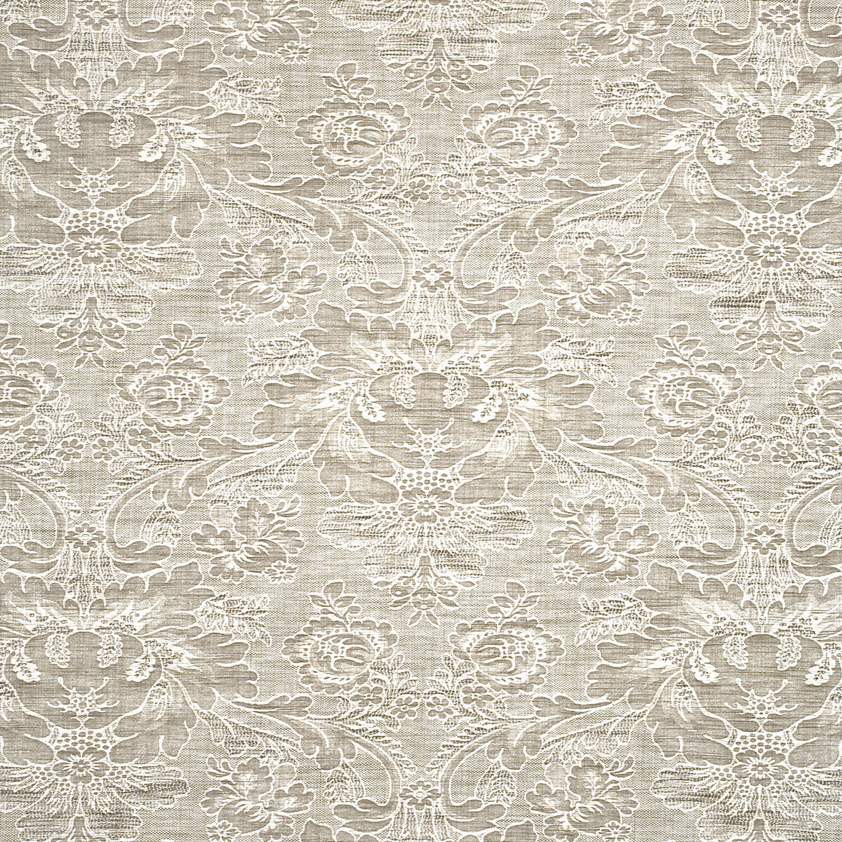 G P & J BAKER BF10427.104.0 HARTBURY DAMASK IVORY Fabric - Eade's Wallpaper