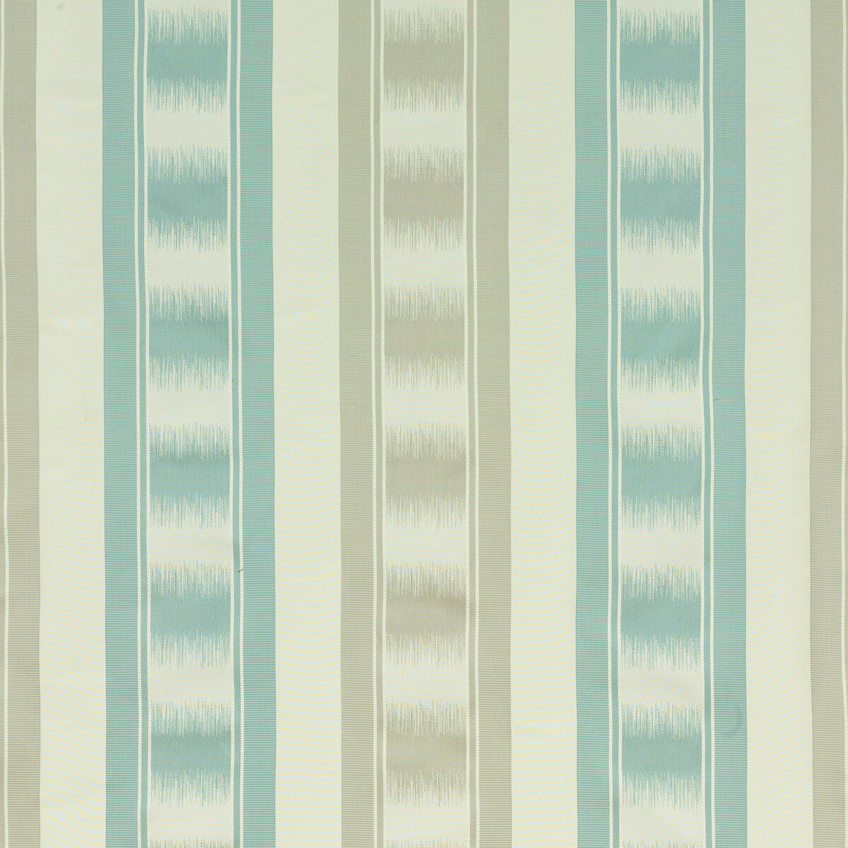 G P & J BAKER BF10493.725.0 RYECOTE STRIPE AQUA/SILVER Fabric - Eade's Wallpaper