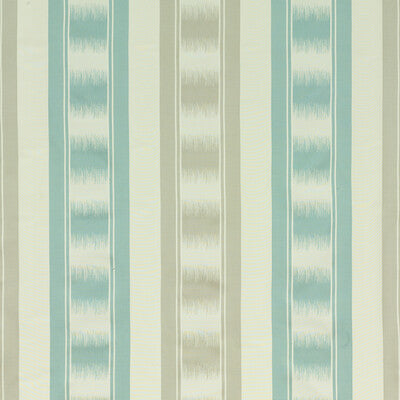 G P & J BAKER BF10493.725.0 RYECOTE STRIPE AQUA/SILVER Fabric - Eade's Wallpaper
