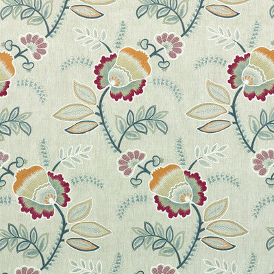 G P & J BAKER BF10504.3.0 SOMERFORD LINEN/MULTI Fabric - Eade's Wallpaper