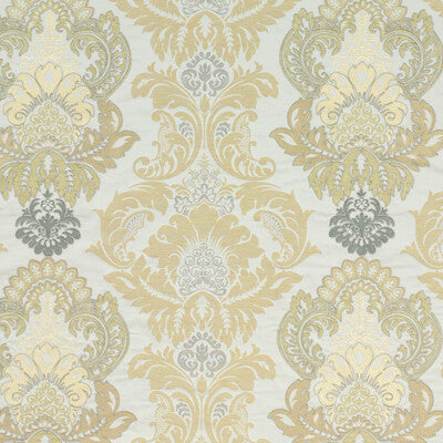 G P & J BAKER BF10509.3.0 WATERFORD DAMASK BRONZE/NATURAL Fabric - Eade's Wallpaper