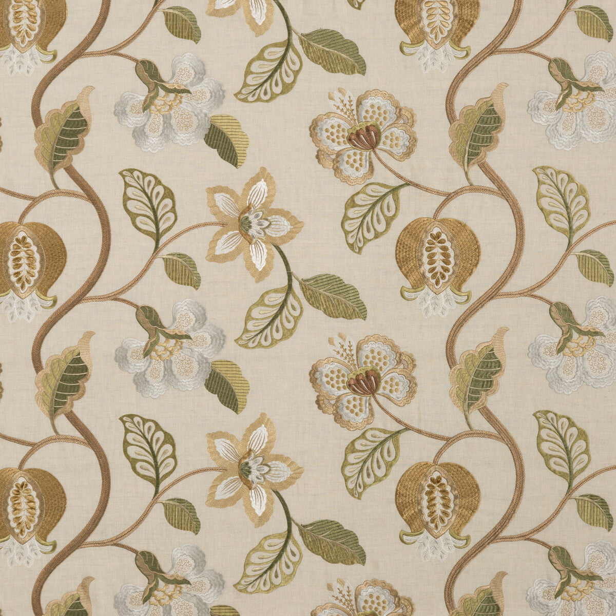 G P & J BAKER BF10532.2.0 ELVASTON WILLOW Fabric - Eade's Wallpaper