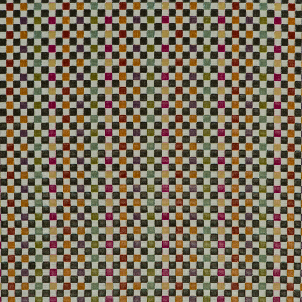 G P & J BAKER BF10551.1.0 CLARENDON SMALL CHECK MULTI Fabric - Eade's Wallpaper