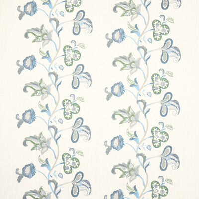 G P & J BAKER BF10560.2.0 CAWDOR TEAL Fabric - Eade's Wallpaper