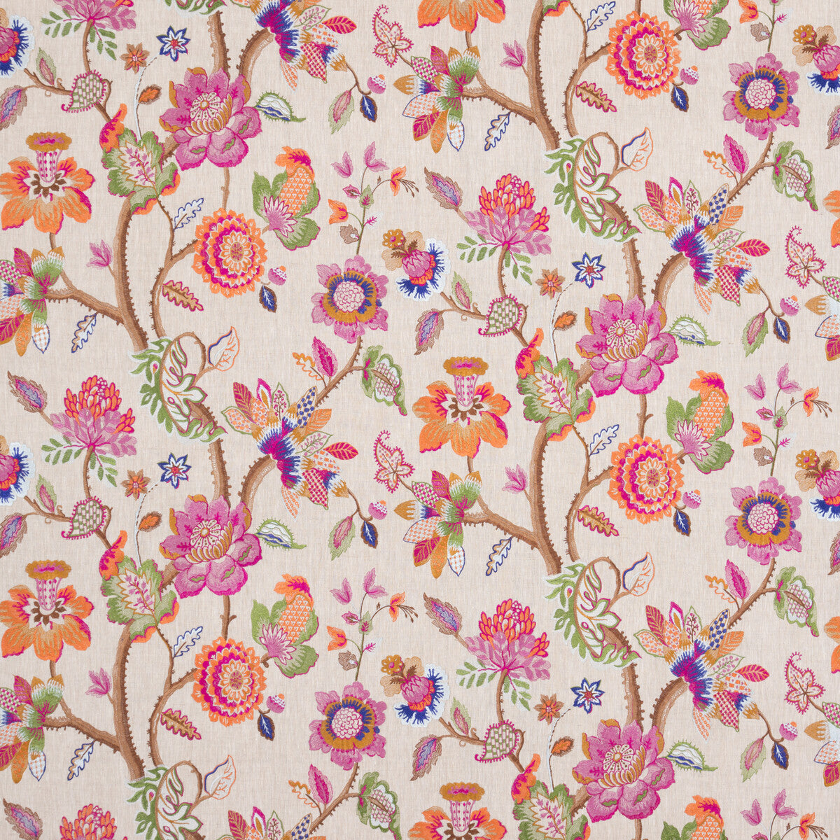 G P & J BAKER BF10589.1.0 DRYDEN MULTI Fabric - Eade's Wallpaper