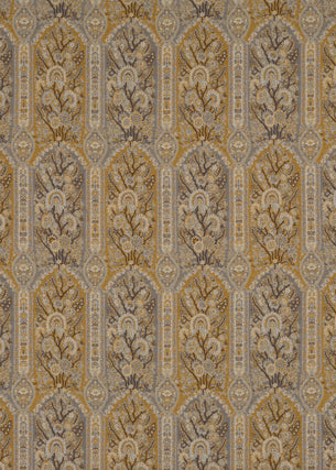 G P & J BAKER BF10594.1.0 WINTON GREY/MUSTARD Fabric - Eade's Wallpaper