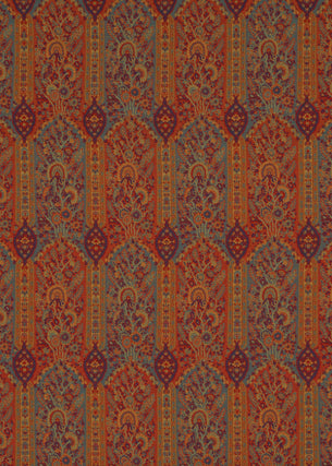 G P & J BAKER BF10594.3.0 WINTON SPICE/TEAL Fabric - Eade's Wallpaper