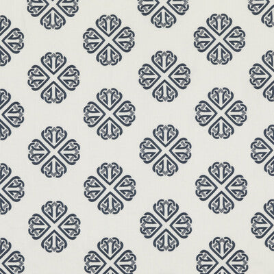 G P & J BAKER BF10768.2.0 KERSLOE INDIGO Fabric - Eade's Wallpaper