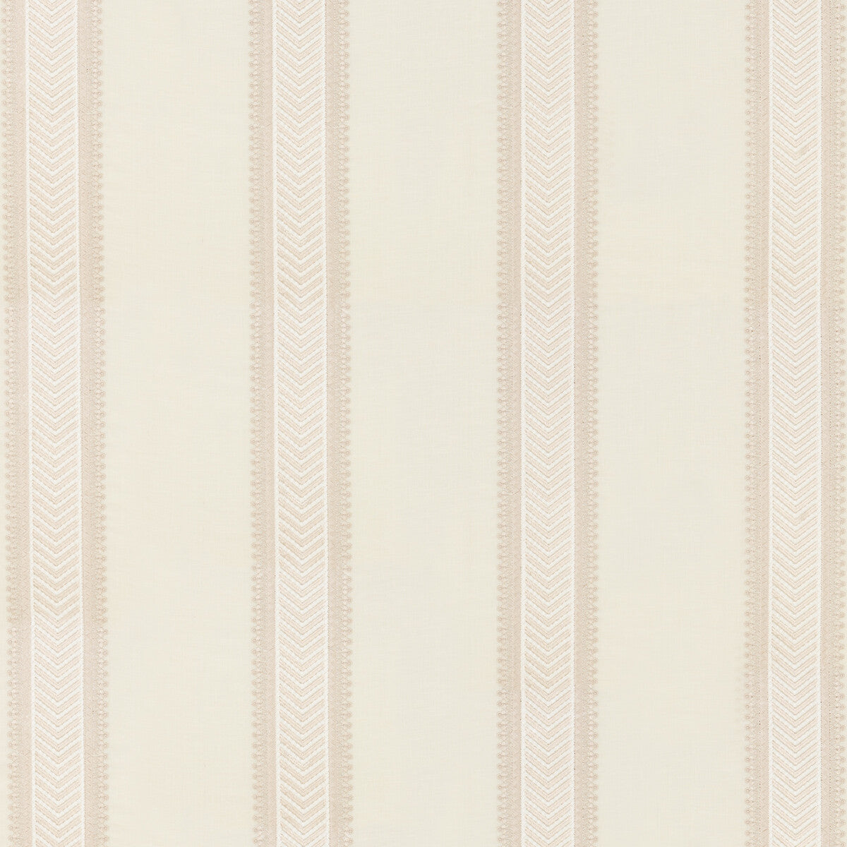 G P & J BAKER BF10799.1.0 KERRIS STRIPE IVORY/STONE Fabric - Eade's Wallpaper