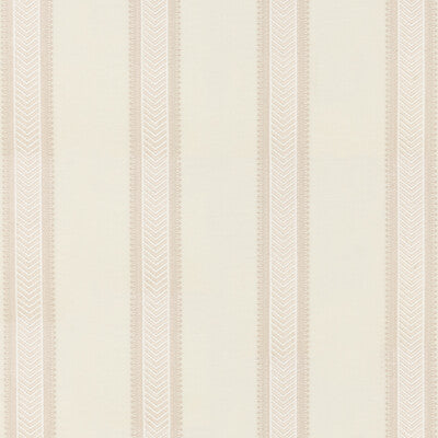 G P & J BAKER BF10799.1.0 KERRIS STRIPE IVORY/STONE Fabric - Eade's Wallpaper