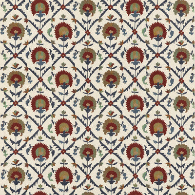 G P & J BAKER BF10905.1.0 WINCHELSEA RED/ BLUE Fabric - Eade's Wallpaper