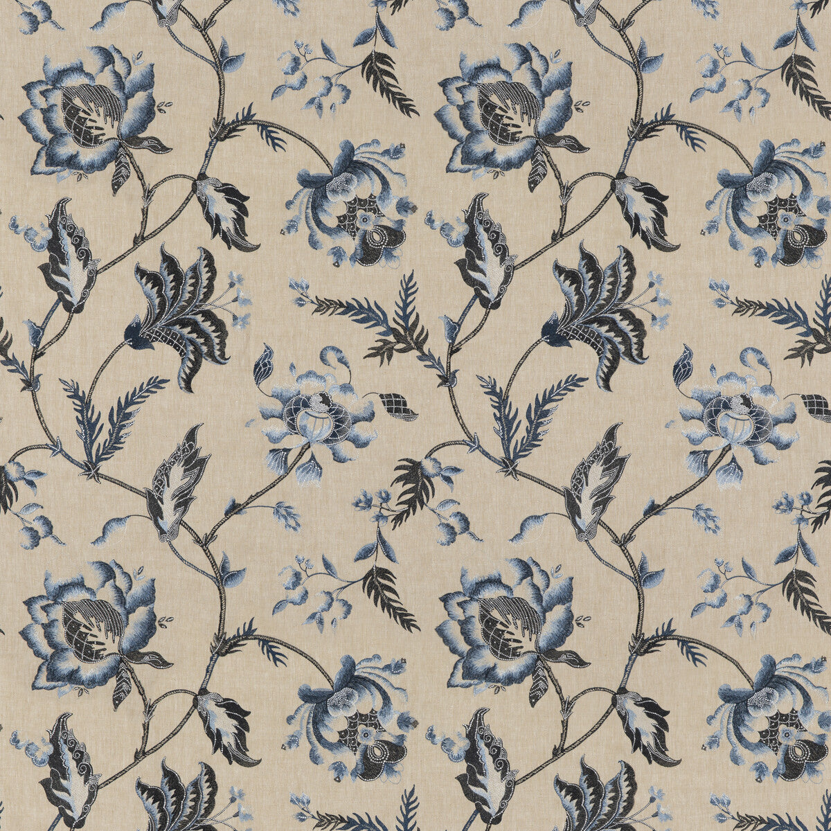 G P & J BAKER BF10906.1.0 ANTIQUE TRAIL INDIGO Fabric - Eade's Wallpaper