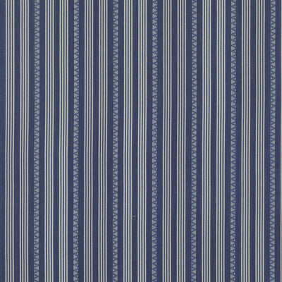 G P & J BAKER BF10911.1.0 KILIM STRIPE BLUE Fabric - Eade's Wallpaper