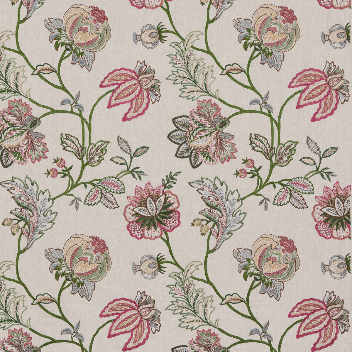 G P & J BAKER BF10942.1.0 AGRA FUCHSIA Fabric - Eade's Wallpaper
