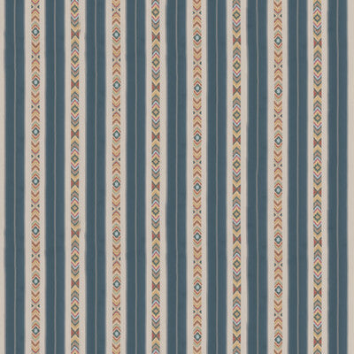 G P & J BAKER BF10943.1.0 ASHLAR STRIPE BLUE Fabric - Eade's Wallpaper