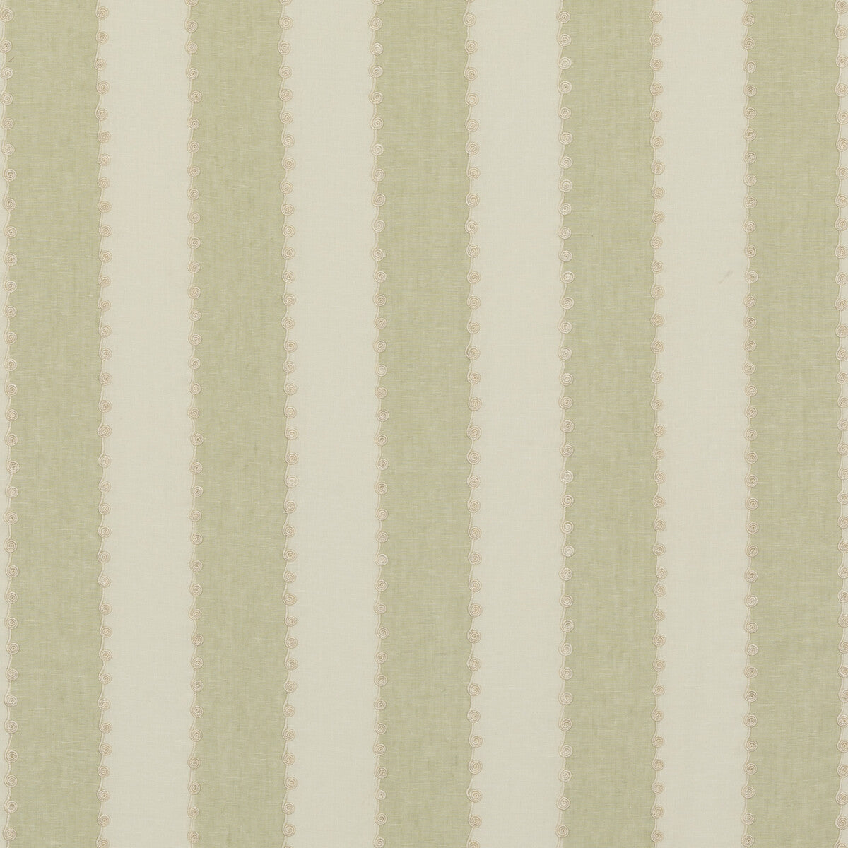 G P & J BAKER BF10944.735.0 ASHMORE STRIPE GREEN Fabric - Eade's Wallpaper
