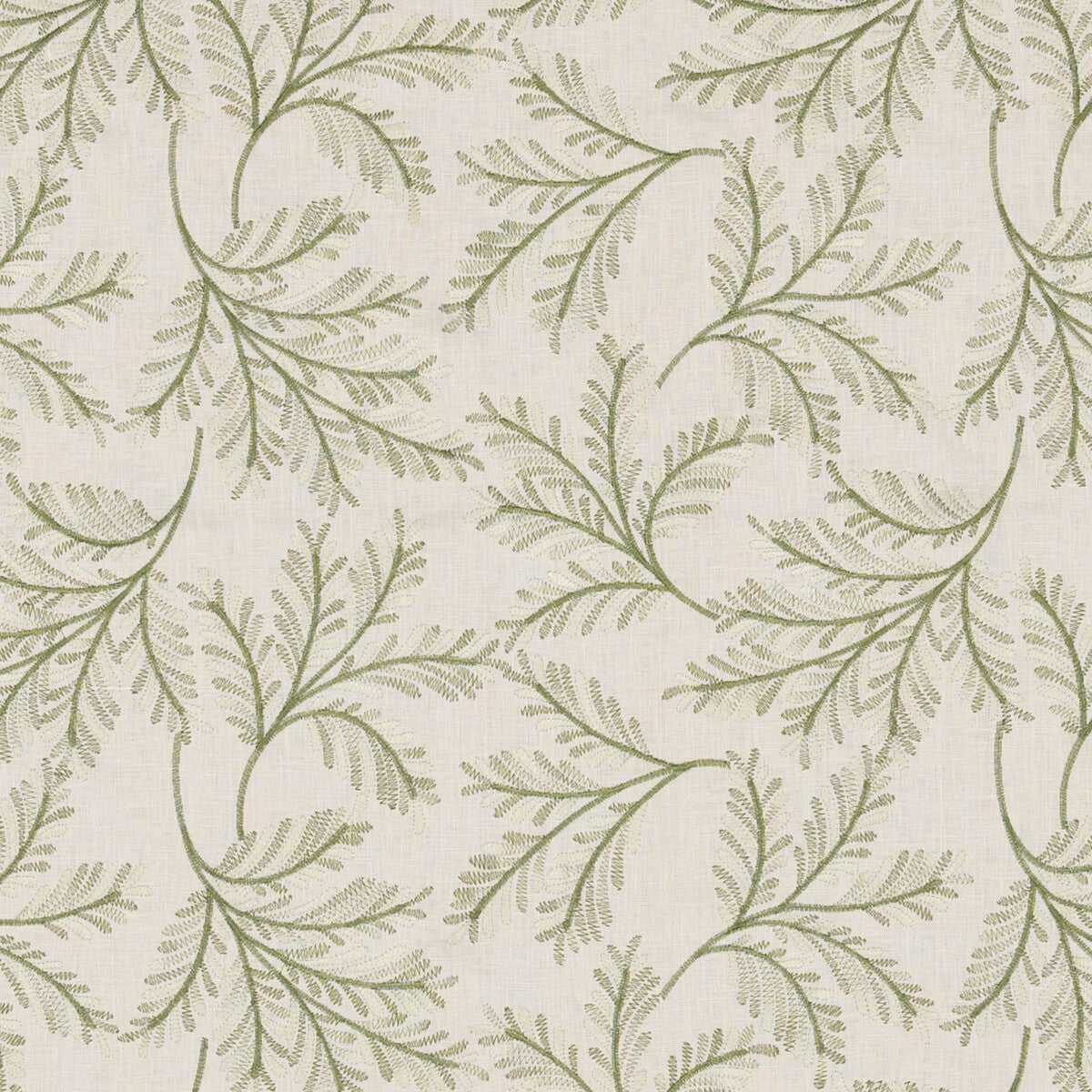 G P & J BAKER BF10945.735.0 CHELSEA FERN GREEN Fabric - Eade's Wallpaper