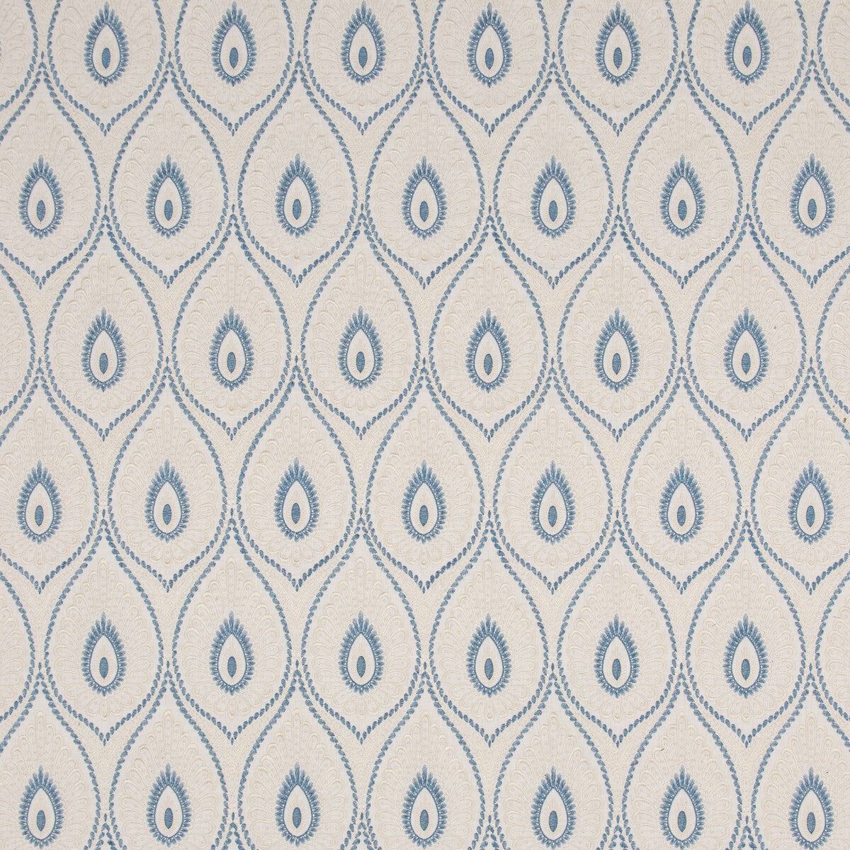 G P & J BAKER BF10955.1.0 ASHMORE BLUE Fabric - Eade's Wallpaper