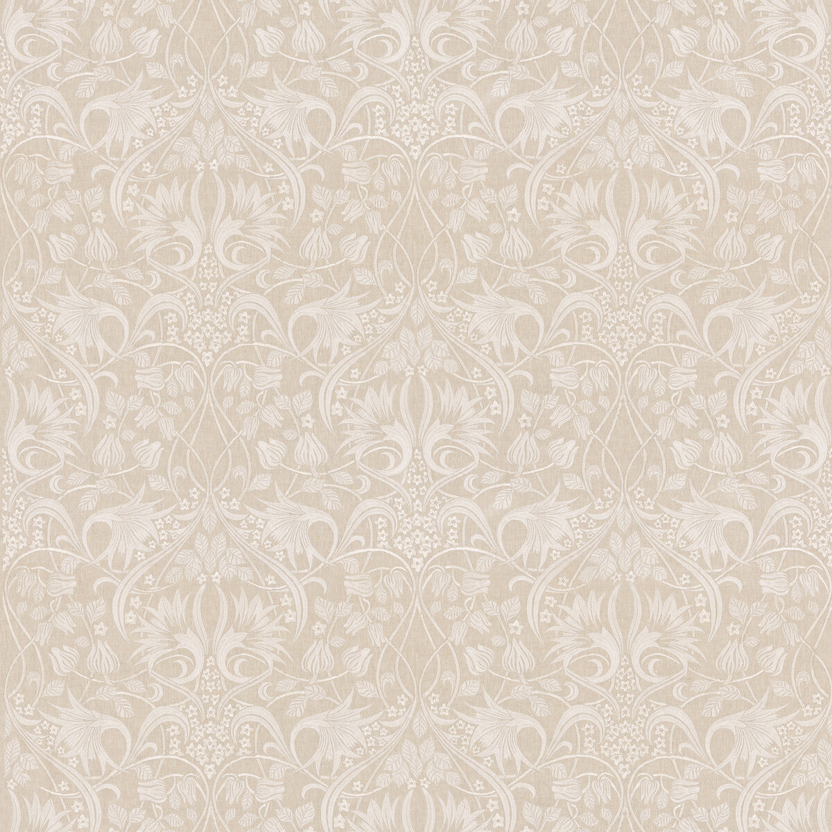 G P & J BAKER BF10995.1.0 FRITILLERIE EMBROIDERY NATURAL Fabric - Eade's Wallpaper