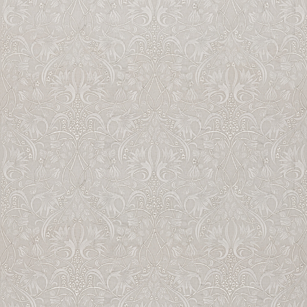 G P & J BAKER BF10996.1.0 FRITILLERIE EMBROIDERY IVORY Fabric - Eade's Wallpaper