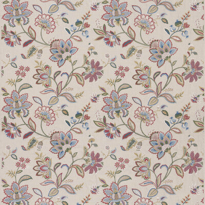 G P & J BAKER BF11028.1.0 LANGLEY RED/BLUE Fabric - Eade's Wallpaper