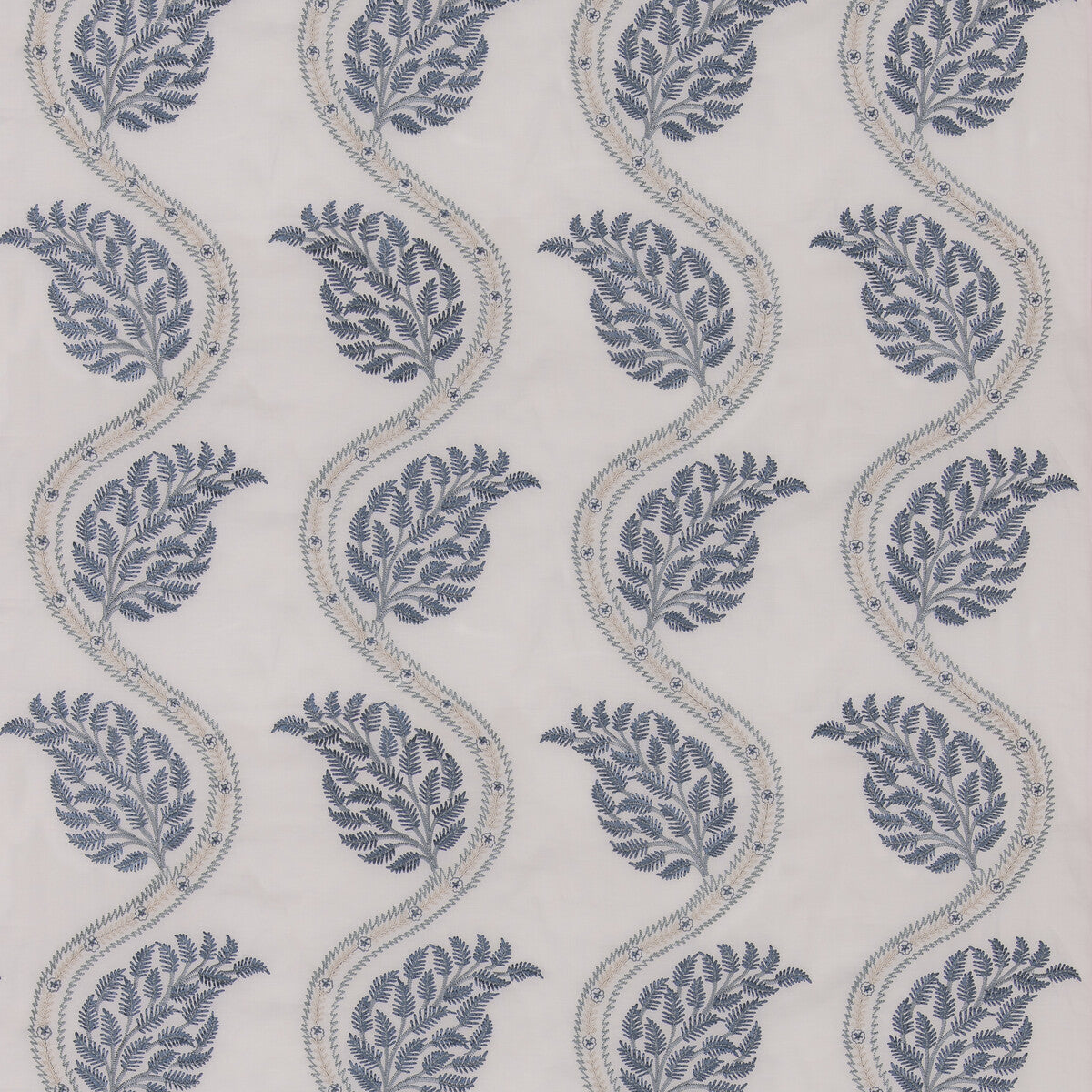 G P & J BAKER BF11031.1.0 FILKINS BLUE Fabric - Eade's Wallpaper