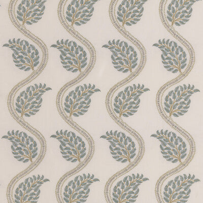 G P & J BAKER BF11031.2.0 FILKINS SAGE/AQUA Fabric - Eade's Wallpaper