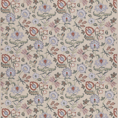 G P & J BAKER BF11033.1.0 SNOWHILL GREEN/RUSSET Fabric - Eade's Wallpaper