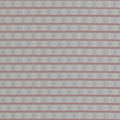 G P & J BAKER BF11034.1.0 BURFORD STRIPE RED/BLUE Fabric - Eade's Wallpaper