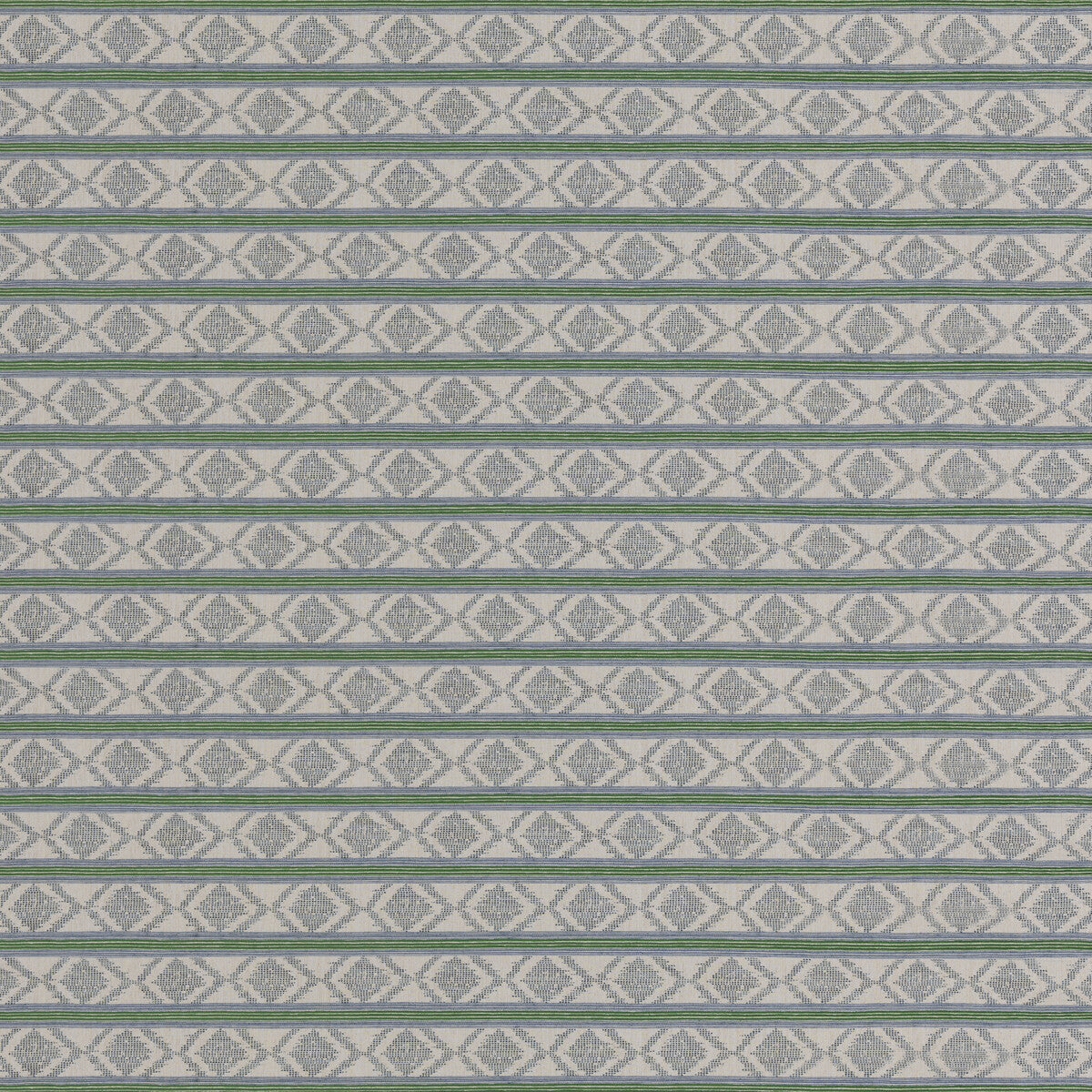 G P & J BAKER BF11034.7.0 BURFORD STRIPE BLUE/GREEN Fabric - Eade's Wallpaper