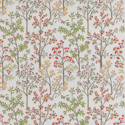 G P & J BAKER BF11041.1.0 PENALLY RED/GREEN Fabric - Eade's Wallpaper