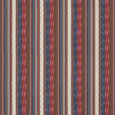 G P & J BAKER BF11060.2.0 RUNAWAY INDIGO/RED Fabric - Eade's Wallpaper