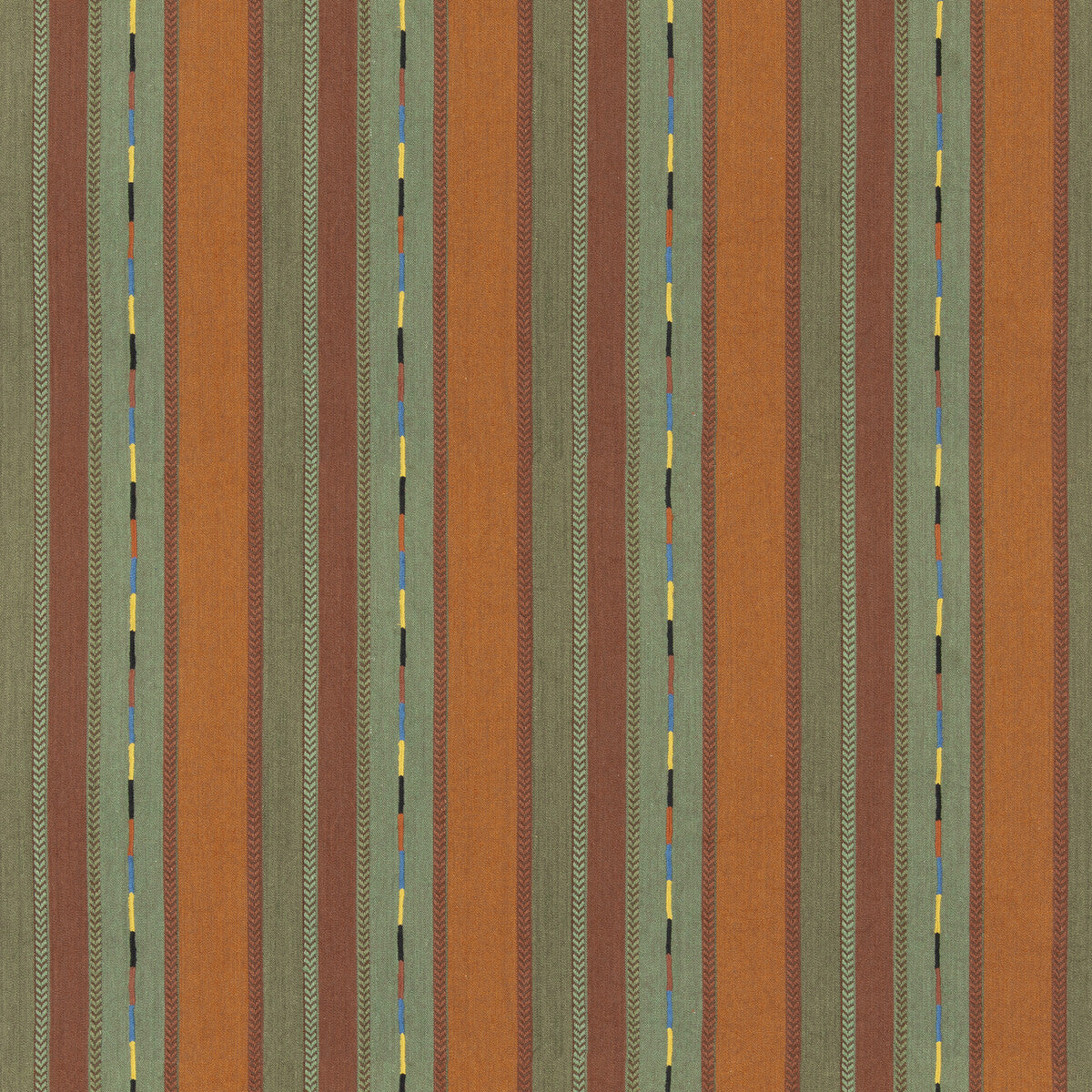 G P & J BAKER BF11062.3.0 BUNTY ORANGE/GREEN Fabric - Eade's Wallpaper