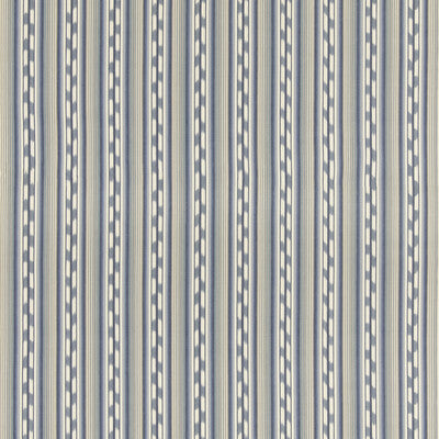 G P & J BAKER BF11081.2.0 HALKI STRIPE BLUE Fabric - Eade's Wallpaper