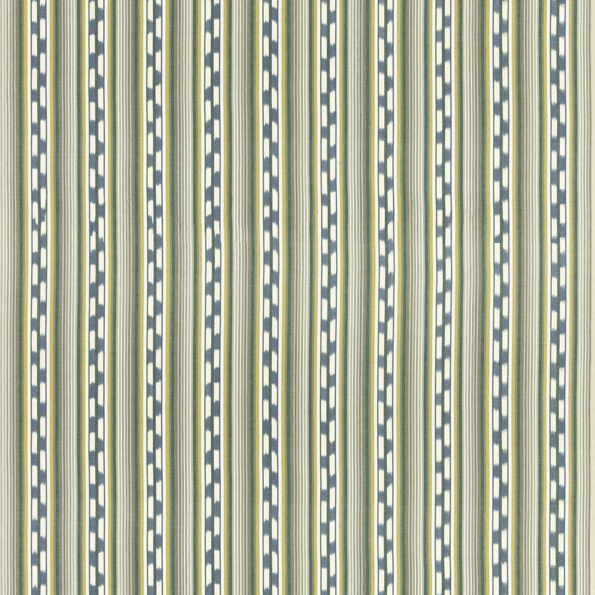 G P & J BAKER BF11081.3.0 HALKI STRIPE EMERALD/BLUE Fabric - Eade's Wallpaper