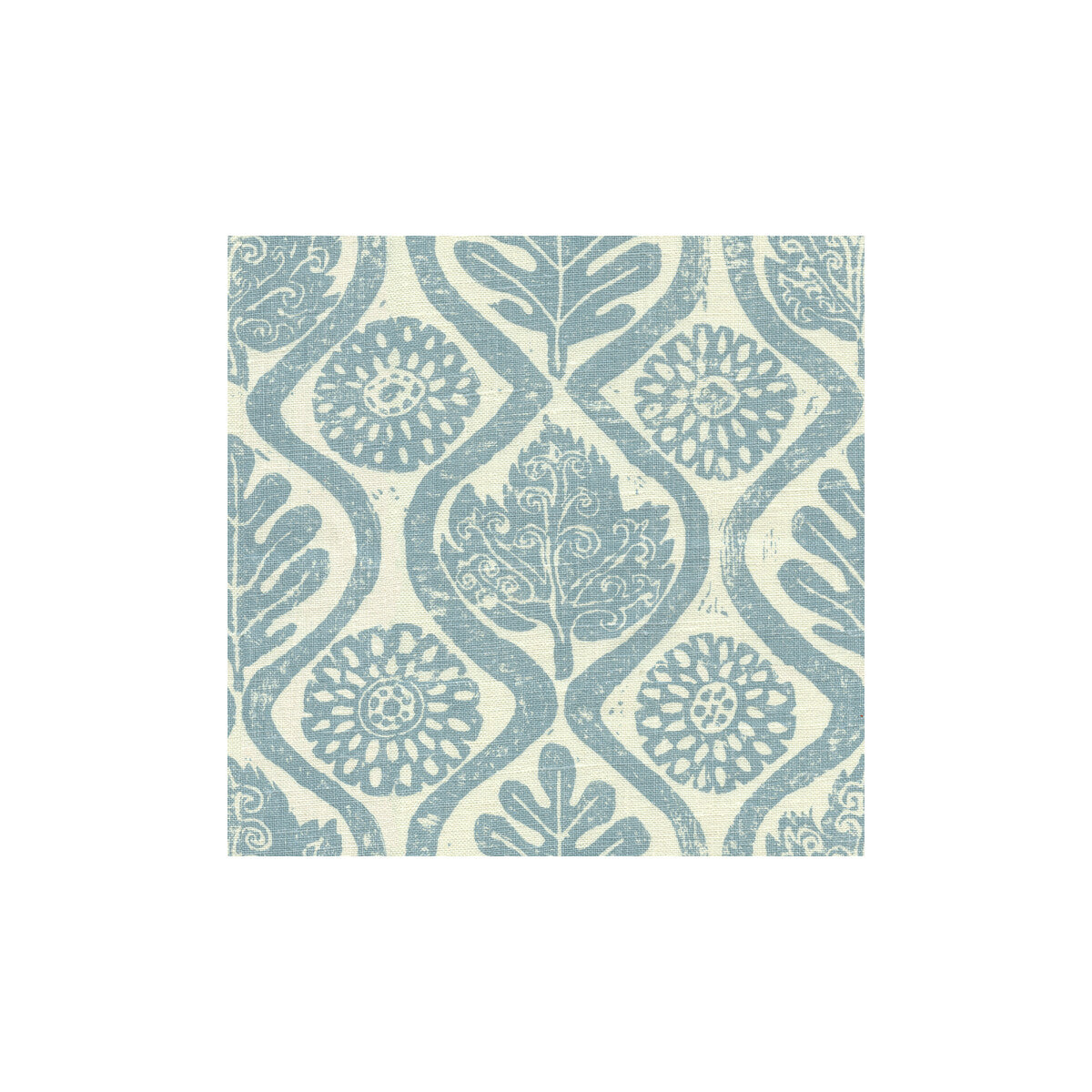 LEE JOFA BFC-3514.5.0 OAKLEAVES BLUE Fabric - Eade's Wallpaper