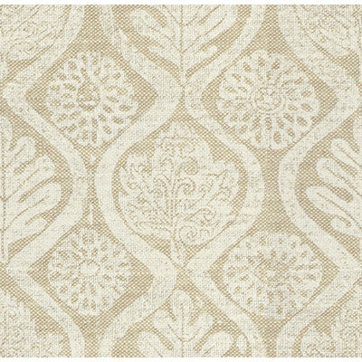 LEE JOFA BFC-3515.1.0 OAKLEAVES WHITE/OAT Fabric - Eade's Wallpaper
