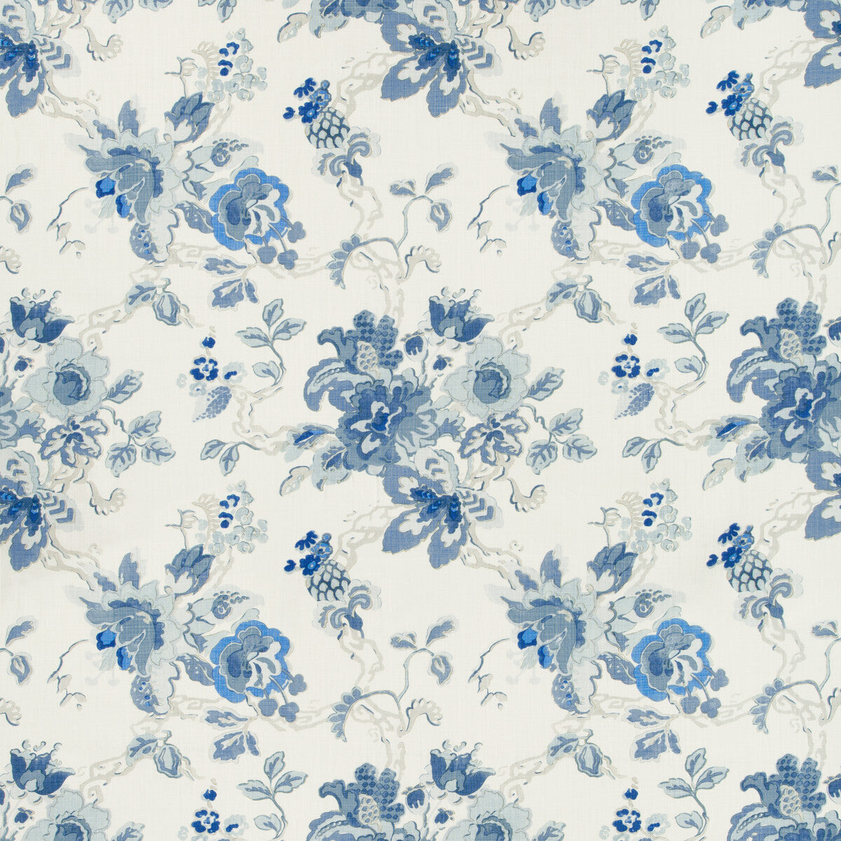 LEE JOFA BFC-3520.5.0 PARNHAM AZURE Fabric - Eade's Wallpaper