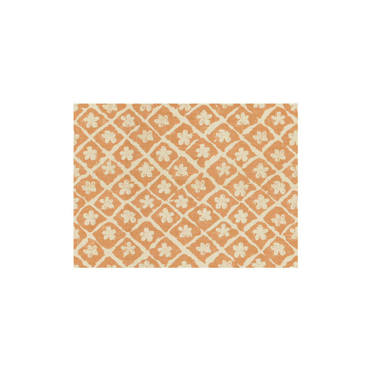 LEE JOFA BFC-3522.22.0 POMEROY PUMPKIN/NATURAL Fabric - Eade's Wallpaper