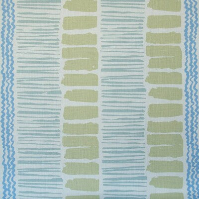LEE JOFA BFC-3624.315.0 SALTAIRE LIGHT GREEN/AQUA/CORNFLOWER Fabric - Eade's Wallpaper