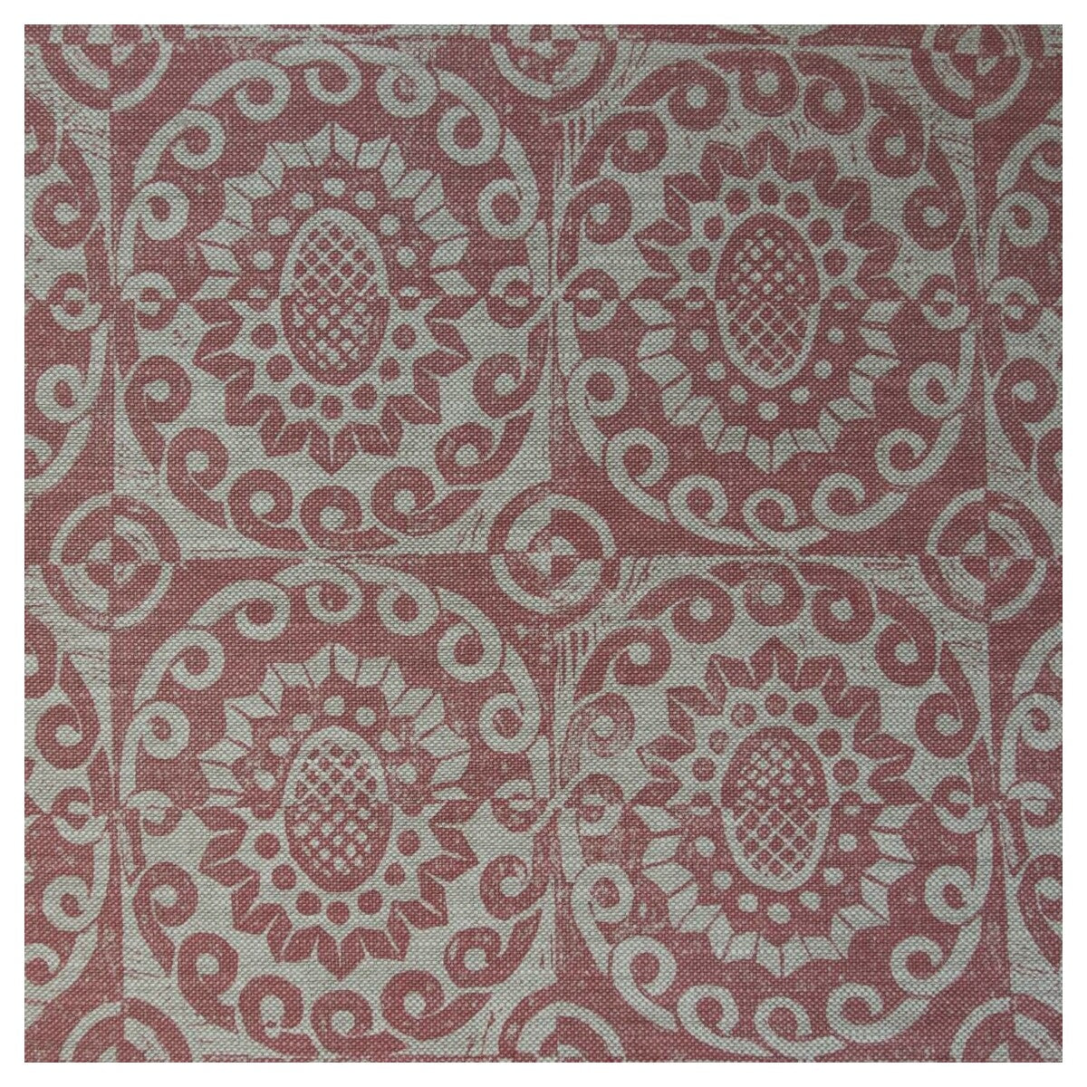 LEE JOFA BFC-3628.7.0 PINEAPPLE ON OATMEAL PINK Fabric - Eade's Wallpaper