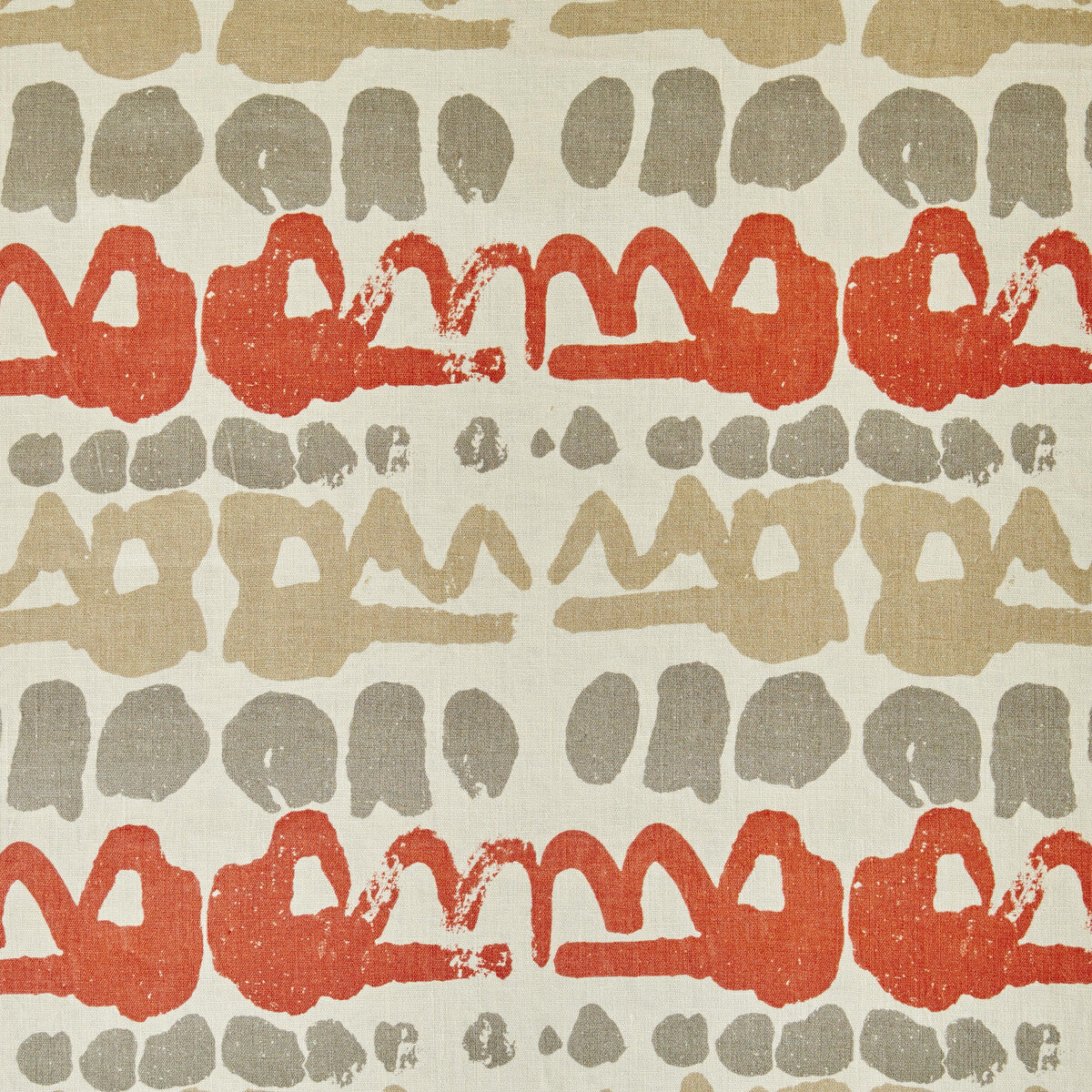 LEE JOFA BFC-3649.1121.0 ALTAMIRA RED/GREY Fabric - Eade's Wallpaper