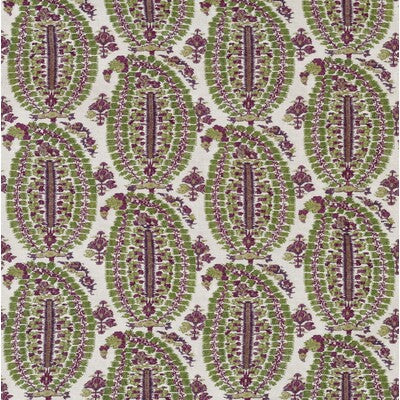 LEE JOFA BFC-3660.103.0 ANOUSHKA PLUM/GREEN Fabric - Eade's Wallpaper