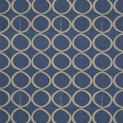 LEE JOFA BFC-3665.5.0 CIRCLES AZURE Fabric - Eade's Wallpaper