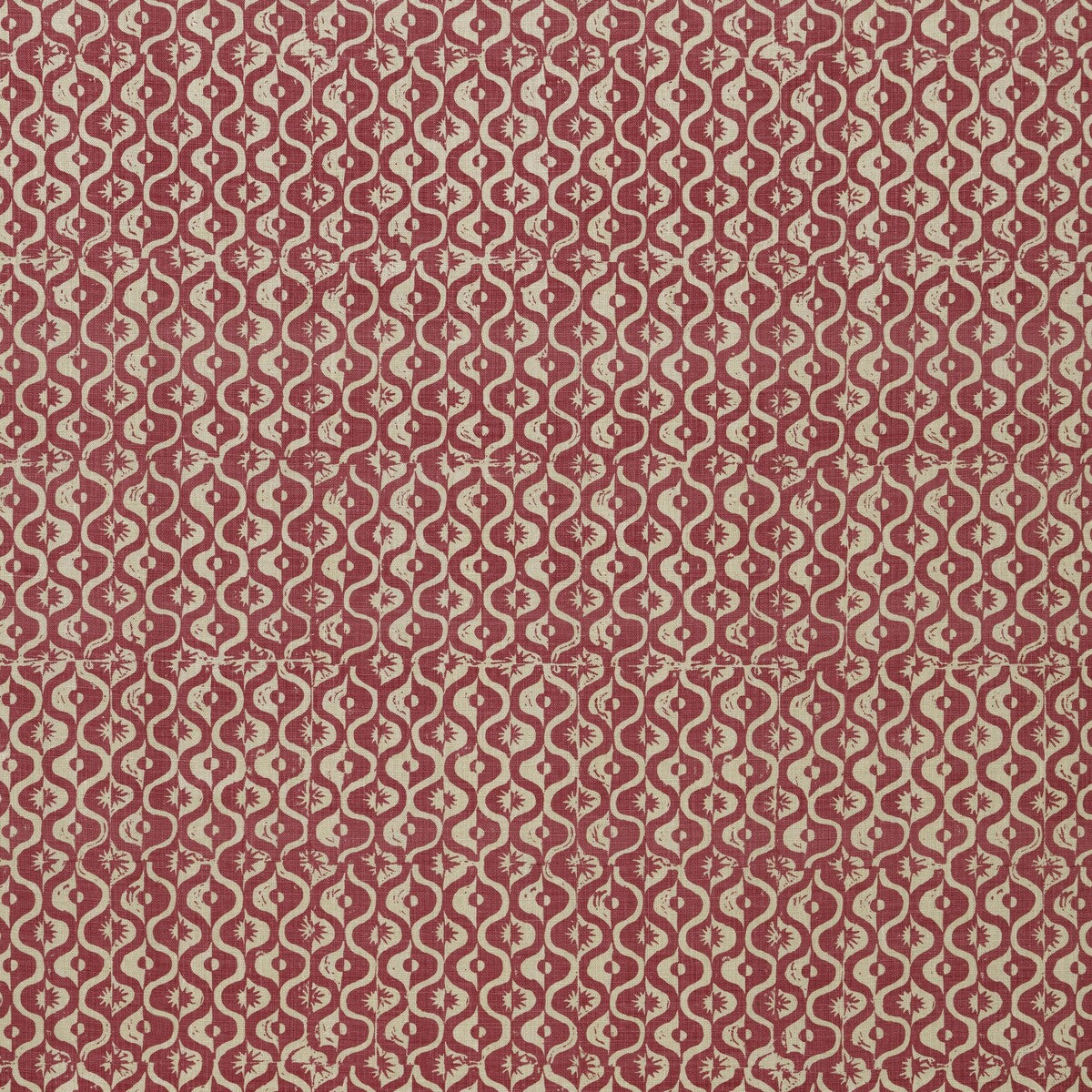 LEE JOFA BFC-3669.717.0 SMALL MEDALLION BERRY Fabric - Eade's Wallpaper