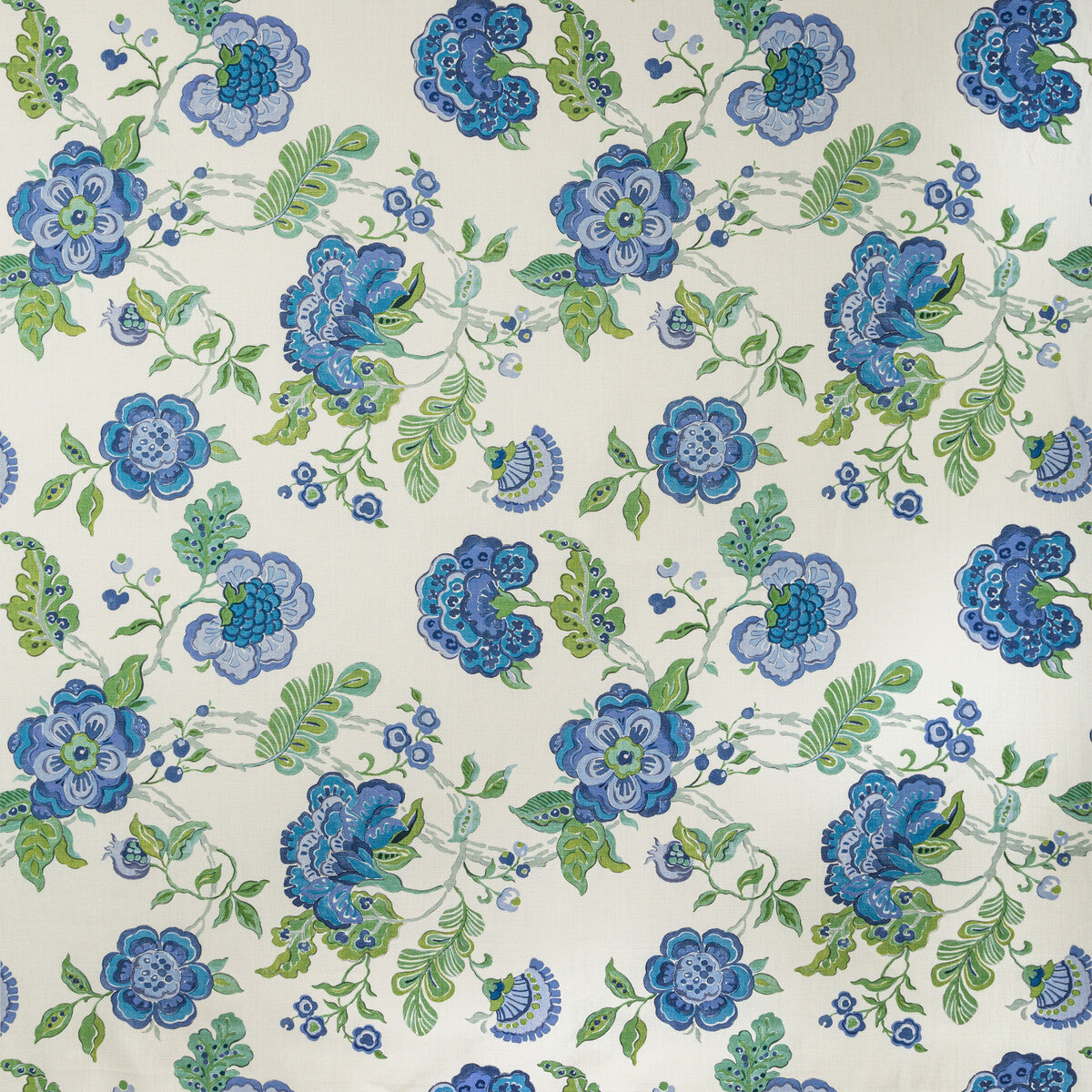 LEE JOFA BFC-3682.530.0 SOMERSET BLUE/GREEN Fabric - Eade's Wallpaper
