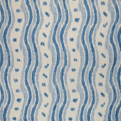 LEE JOFA BFC-3687.155.0 IKAT STRIPE AZURE Fabric - Eade's Wallpaper