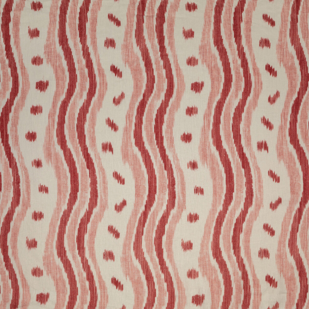 LEE JOFA BFC-3687.917.0 IKAT STRIPE CORAL Fabric - Eade's Wallpaper